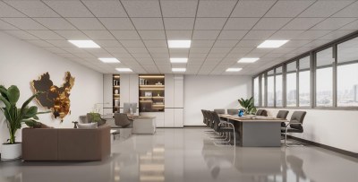 现代经理室3D模型下载
